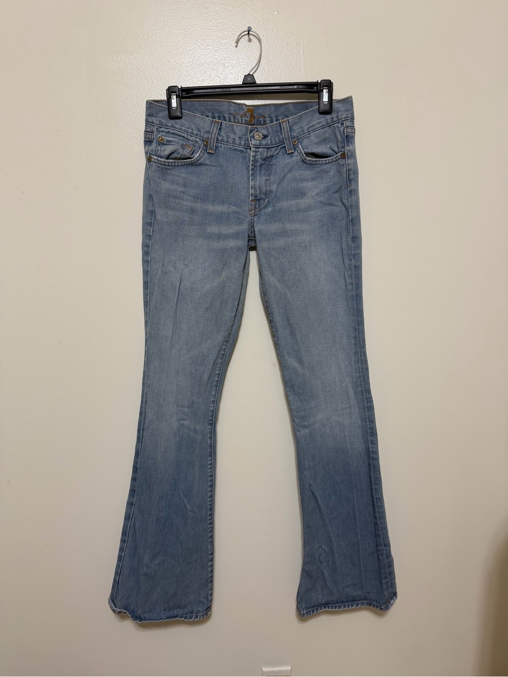7 For All Mankind Light Wash Flared Jeans